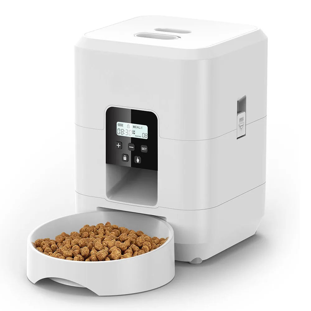 Automatic Smart Pet Feeder for Cats and Dogs with Timed Portion Control and Slow Feeding Function