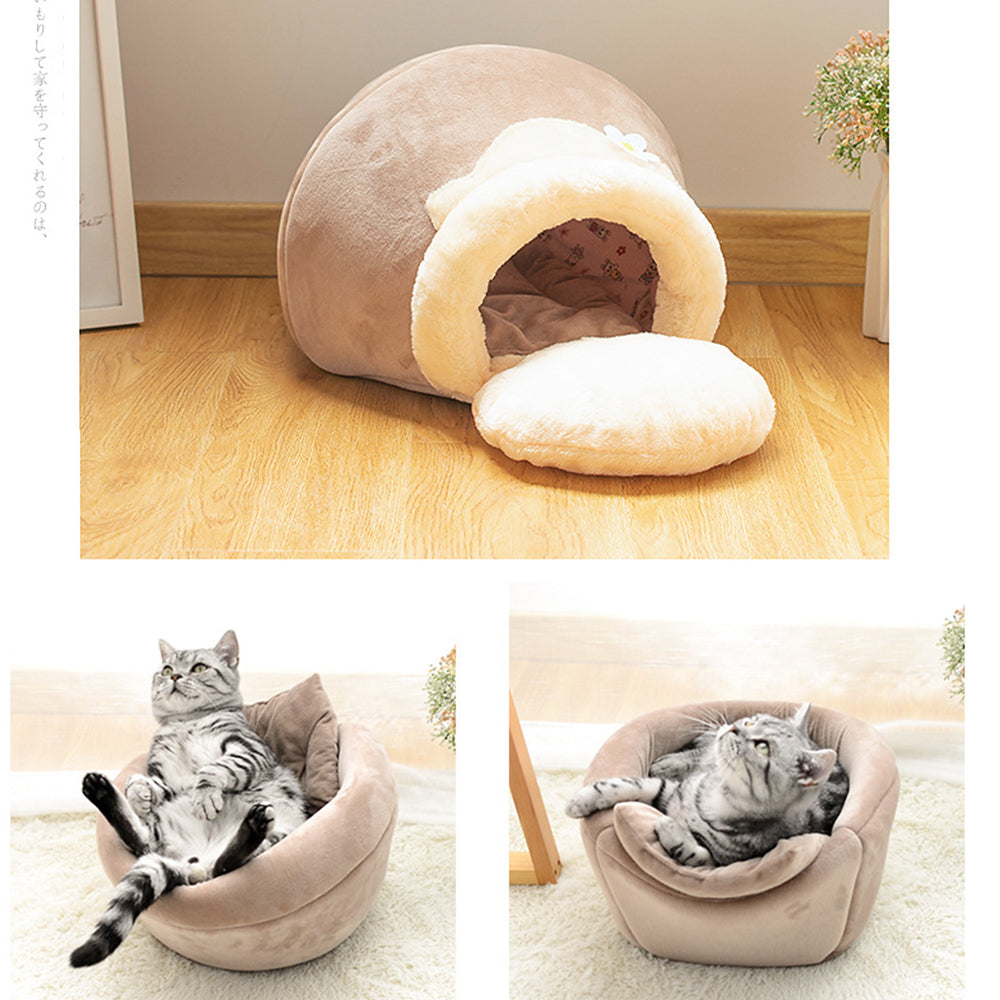 3-in-1 Basin-Shaped Soft Pet Bed for Cats and Dogs
