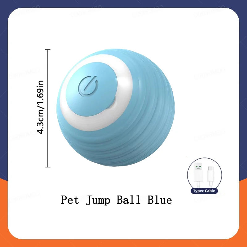 Interactive Smart Dog Toy Ball - Automatic USB Charging Moving and Bouncing Ball for Pets - Ideal Christmas Gift for Puppies and Cats