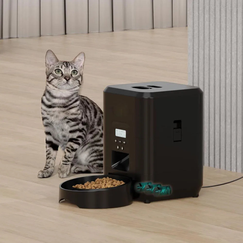 Automatic Smart Pet Feeder for Cats and Dogs with Timed Portion Control and Slow Feeding Function
