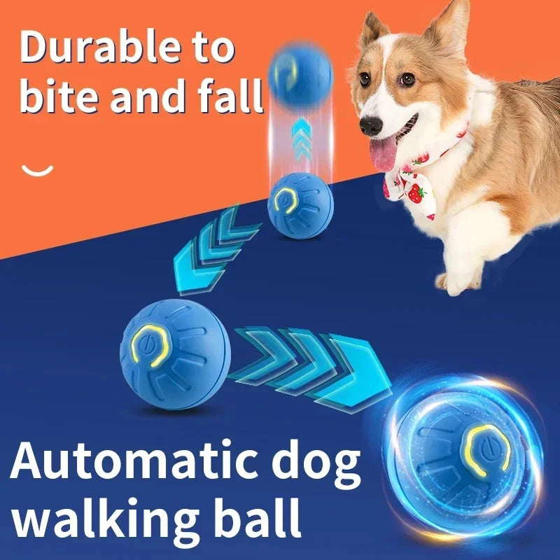 Interactive Smart Dog Toy Ball - Automatic USB Charging Moving and Bouncing Ball for Pets - Ideal Christmas Gift for Puppies and Cats