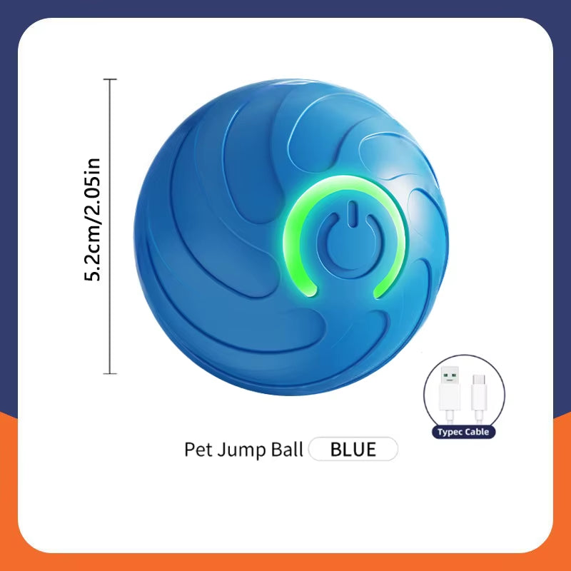 Interactive Smart Dog Toy Ball - Automatic USB Charging Moving and Bouncing Ball for Pets - Ideal Christmas Gift for Puppies and Cats
