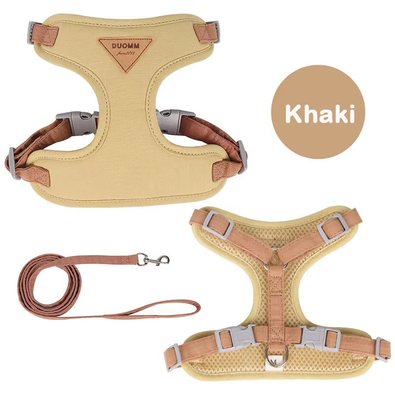 Puppy Harness and Leash Set, Breathable Pet Harness for Small and Medium-Sized Dogs and Cats, French Bulldog, Chihuahua, Poodle Pet Supplies