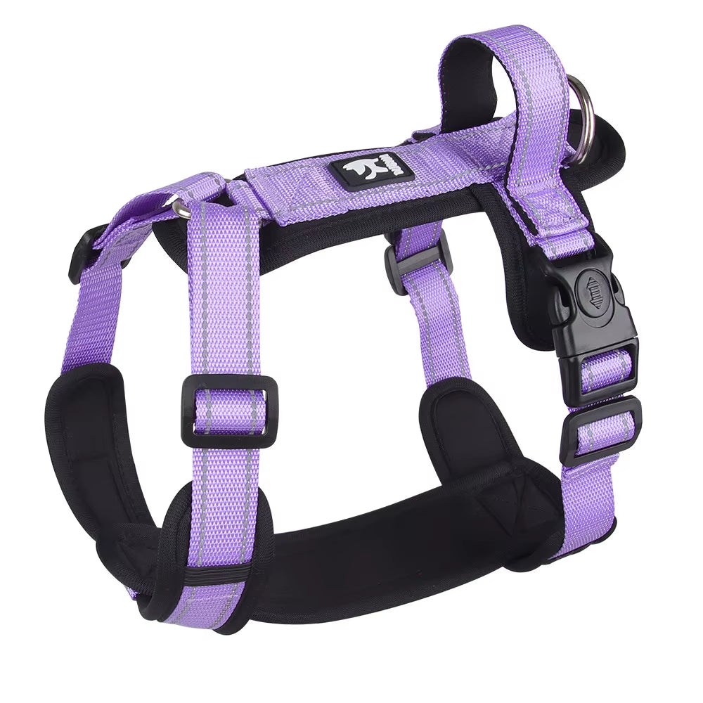 Reflective Pet Dog Harness with Handle - Adjustable Vest for Small to Medium Dogs with Easy Control Chest Straps