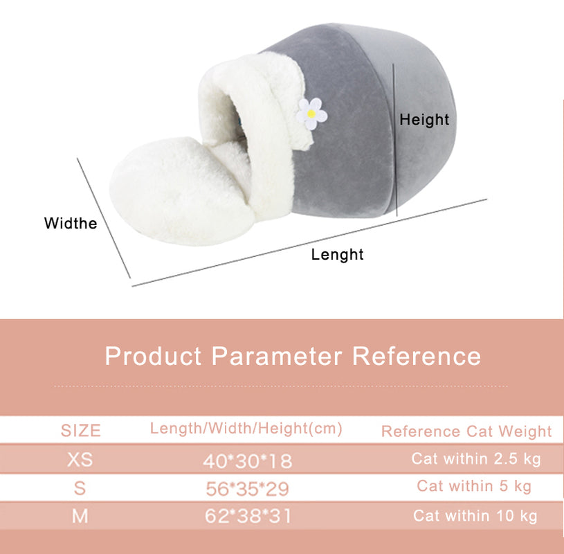 3-in-1 Basin-Shaped Soft Pet Bed for Cats and Dogs