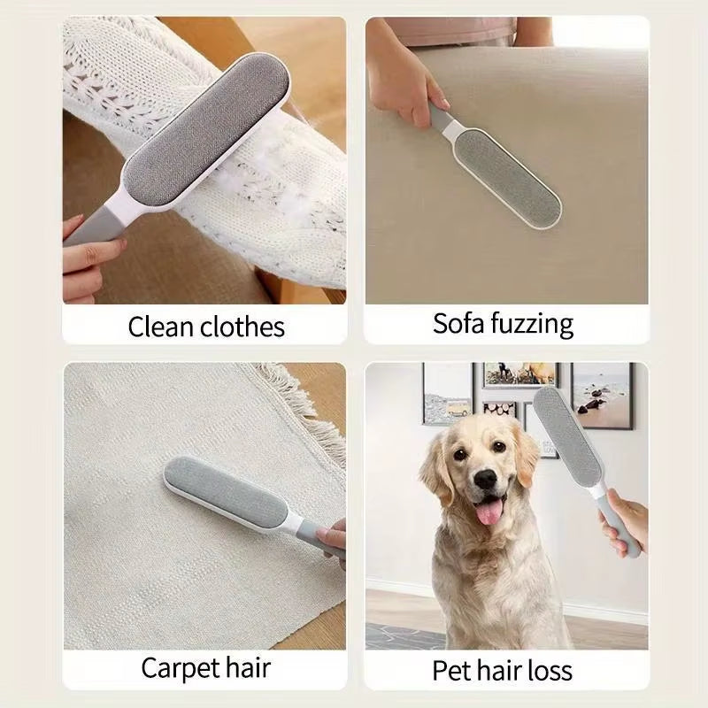 Double-Sided Manual Electrostatic Pet Hair Remover Lint Brush for Effective Cleaning of Cats, Clothing, Sofas, Furniture, and Carpets