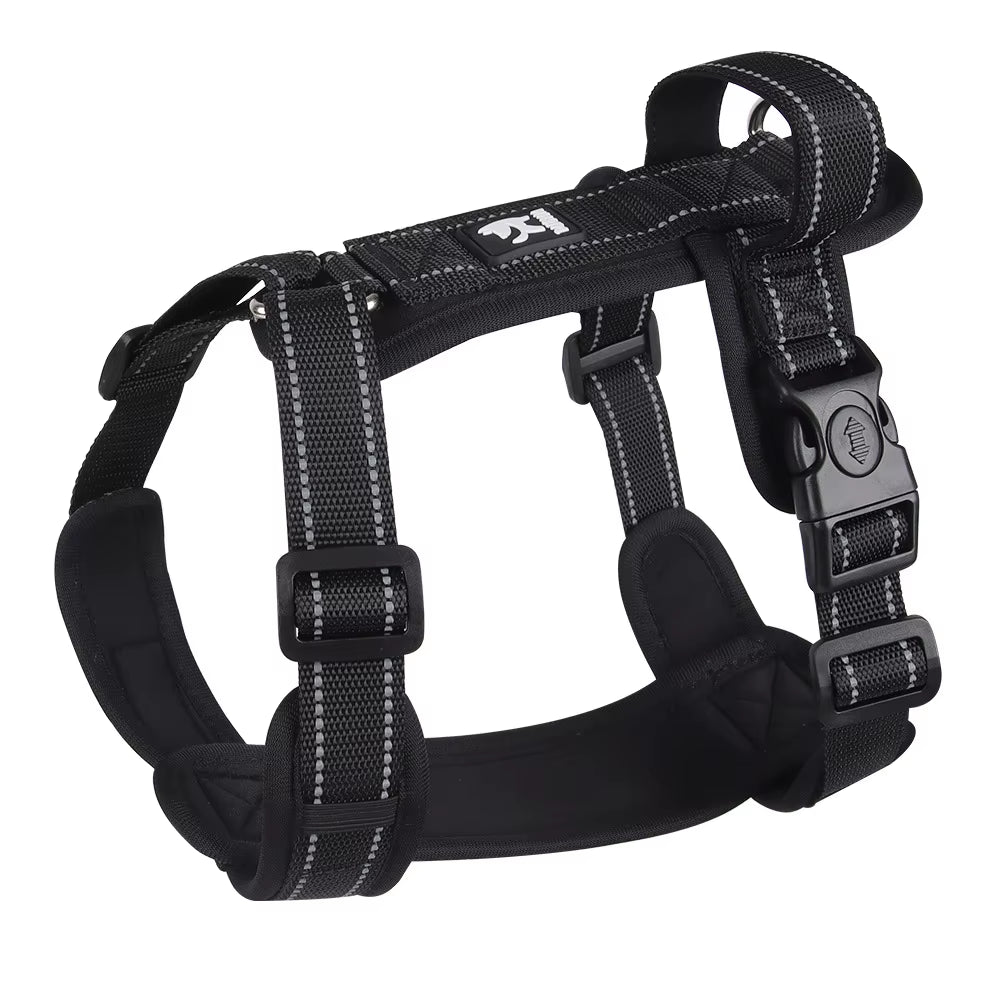 Reflective Pet Dog Harness with Handle - Adjustable Vest for Small to Medium Dogs with Easy Control Chest Straps