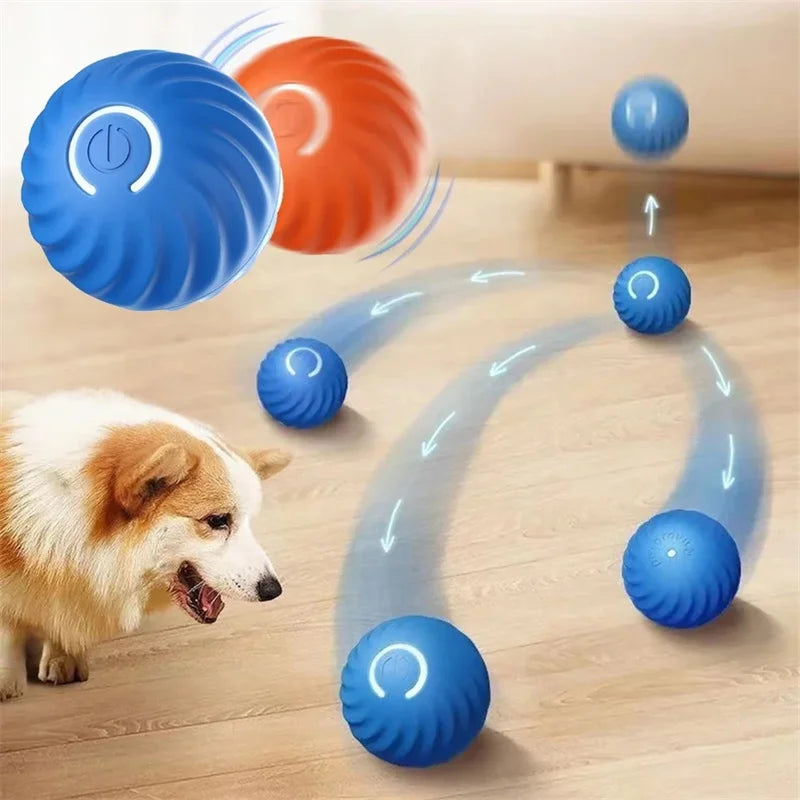 Interactive Smart Dog Toy Ball - Automatic USB Charging Moving and Bouncing Ball for Pets - Ideal Christmas Gift for Puppies and Cats