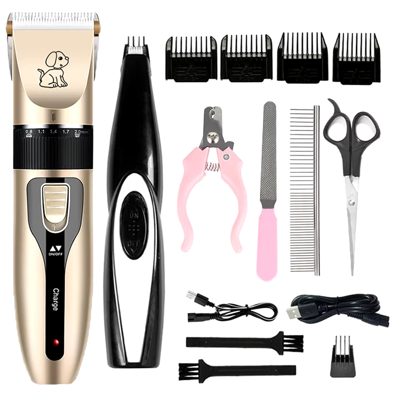 Electric Pet Clipper Grooming Kit for Dogs Reachageable Trimmer Haircut Cat Hair Cutting Remover Professional Machine Set