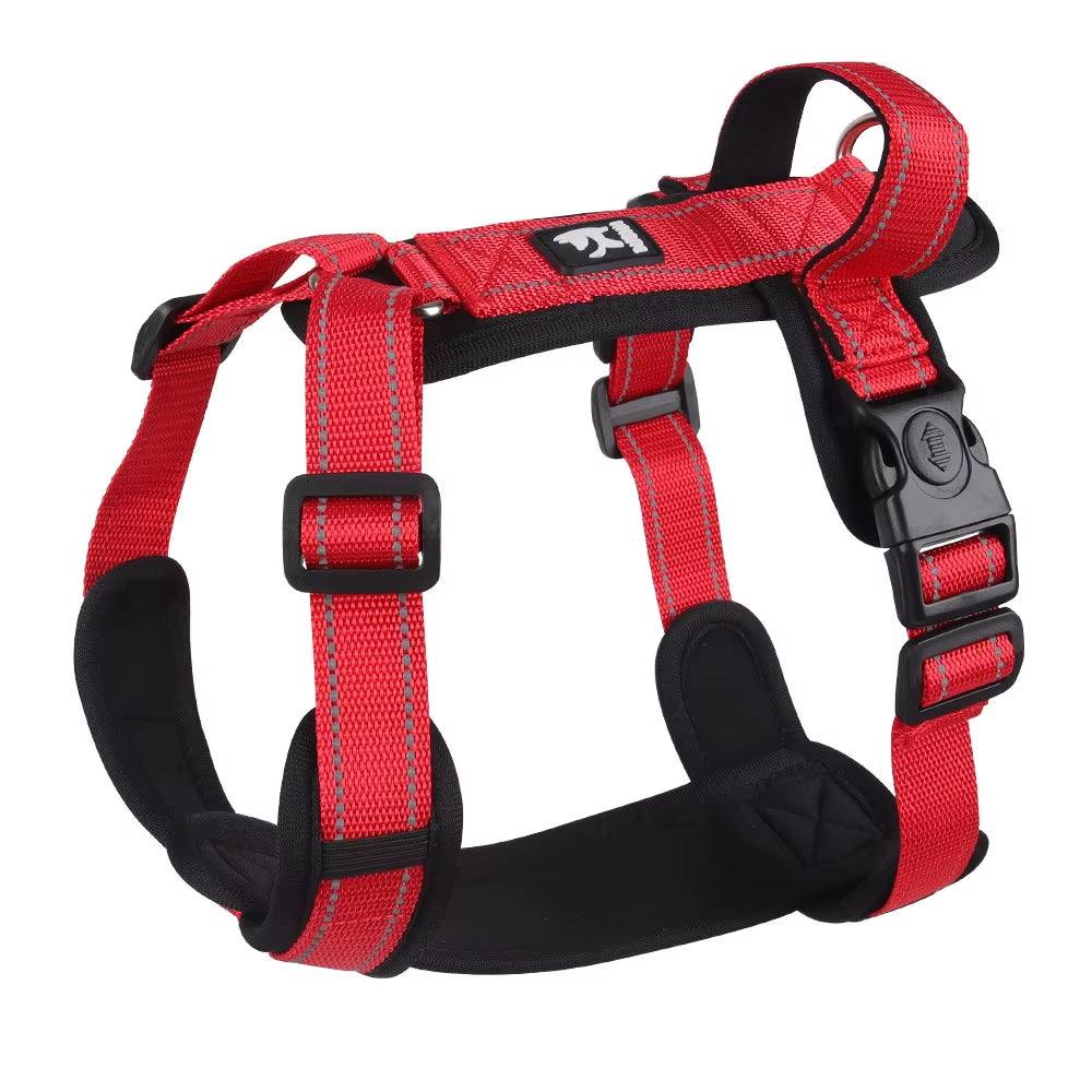Reflective Pet Dog Harness with Handle - Adjustable Vest for Small to Medium Dogs with Easy Control Chest Straps
