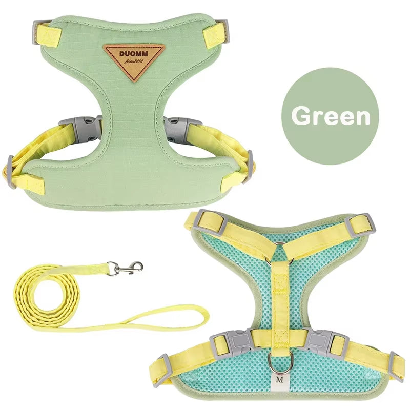 Puppy Harness and Leash Set, Breathable Pet Harness for Small and Medium-Sized Dogs and Cats, French Bulldog, Chihuahua, Poodle Pet Supplies