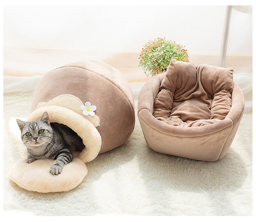3-in-1 Basin-Shaped Soft Pet Bed for Cats and Dogs