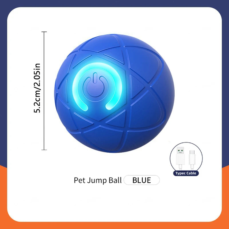 Interactive Smart Dog Toy Ball - Automatic USB Charging Moving and Bouncing Ball for Pets - Ideal Christmas Gift for Puppies and Cats