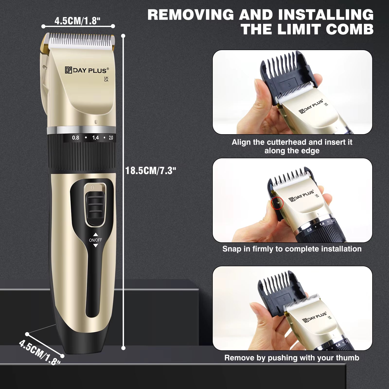Cordless Professional Electric Pet Grooming Clippers - Rechargeable Hair Trimmer Kit for Dogs and Cats