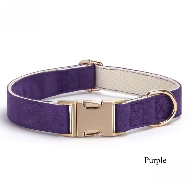 PU High-End Pet Collar Small Medium and Large Dog anti Loss Cotton Strap Dog Chain Can Be Customized for Free Carving