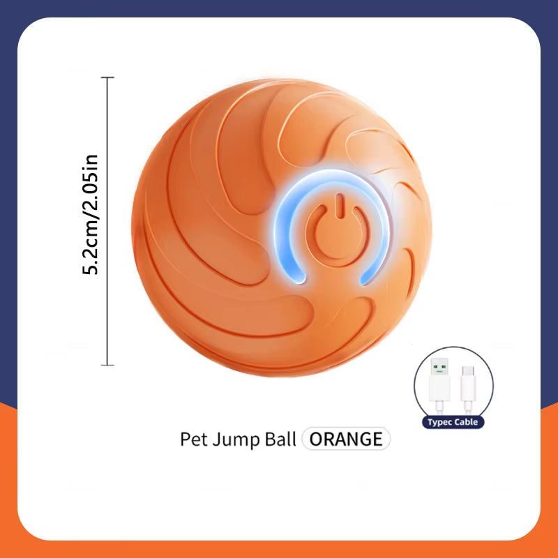 Interactive Smart Dog Toy Ball - Automatic USB Charging Moving and Bouncing Ball for Pets - Ideal Christmas Gift for Puppies and Cats