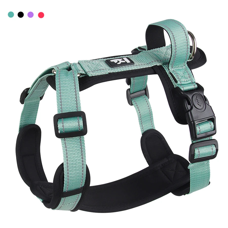 Reflective Pet Dog Harness with Handle - Adjustable Vest for Small to Medium Dogs with Easy Control Chest Straps