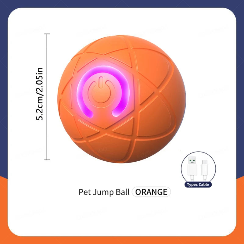 Interactive Smart Dog Toy Ball - Automatic USB Charging Moving and Bouncing Ball for Pets - Ideal Christmas Gift for Puppies and Cats